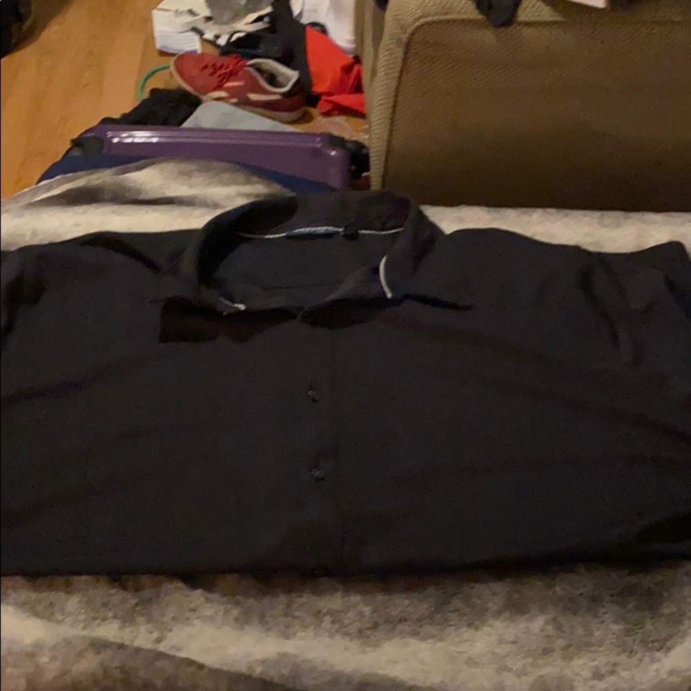 Black button down